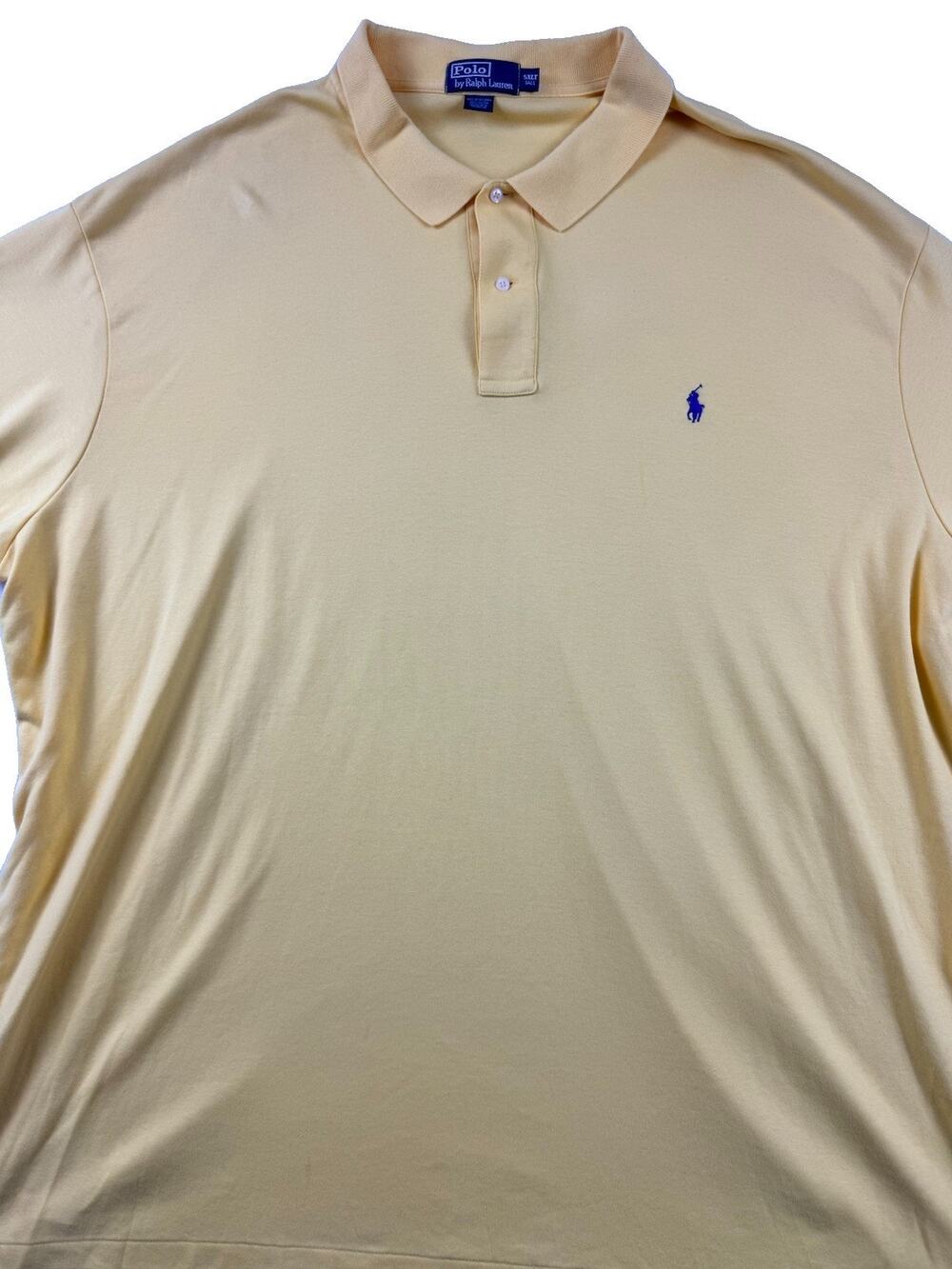 Polo Ralph Lauren Classic Fit Polo Shirt Men’s 5XLT Yellow Navy Pony